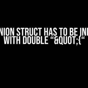 C++: C union struct has to be initialized with double “"{“