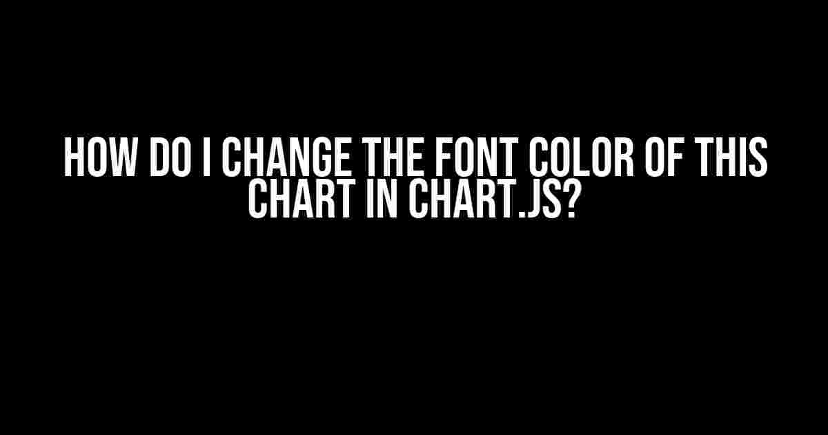 How Do I Change the Font Color of This Chart in Chart.js?